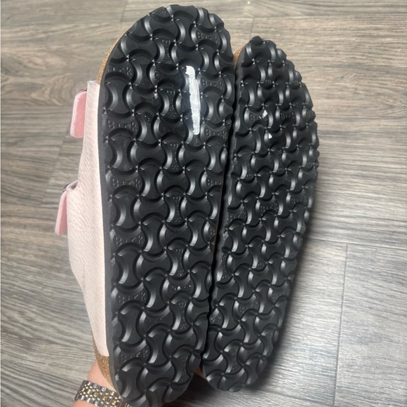 Birkenstock Arizona Microfiber  Shearling Double Strap Sandals Light Rose 10 - Picture 14 of 14